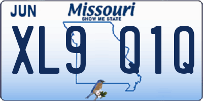 MO license plate XL9Q1Q