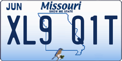 MO license plate XL9Q1T