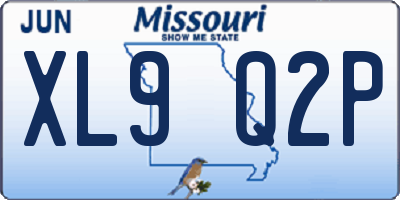 MO license plate XL9Q2P