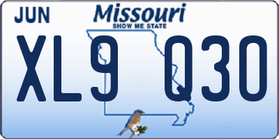 MO license plate XL9Q3O