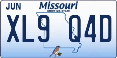 MO license plate XL9Q4D