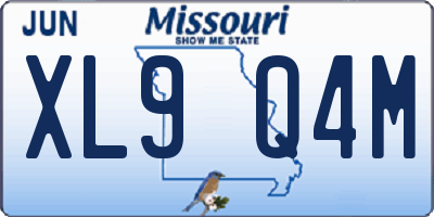 MO license plate XL9Q4M