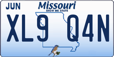 MO license plate XL9Q4N