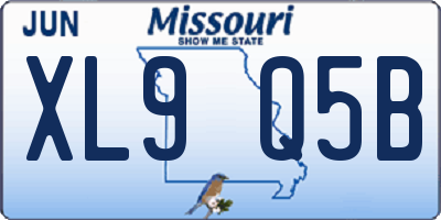 MO license plate XL9Q5B
