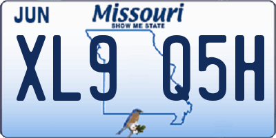 MO license plate XL9Q5H