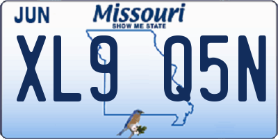 MO license plate XL9Q5N