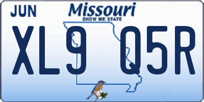 MO license plate XL9Q5R