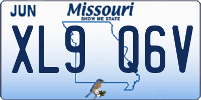 MO license plate XL9Q6V