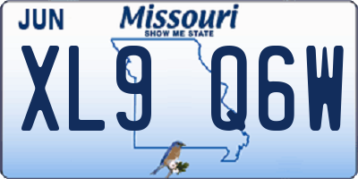 MO license plate XL9Q6W