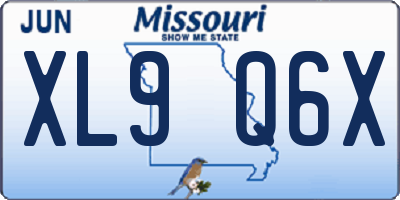 MO license plate XL9Q6X