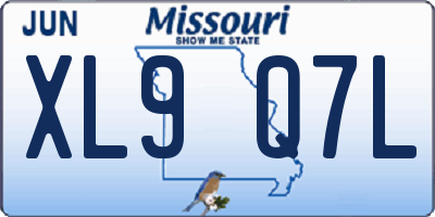 MO license plate XL9Q7L