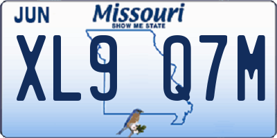 MO license plate XL9Q7M