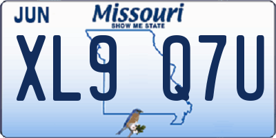 MO license plate XL9Q7U