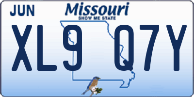 MO license plate XL9Q7Y