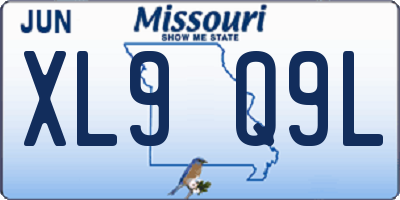 MO license plate XL9Q9L