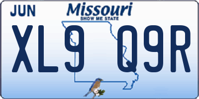 MO license plate XL9Q9R