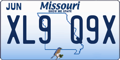 MO license plate XL9Q9X