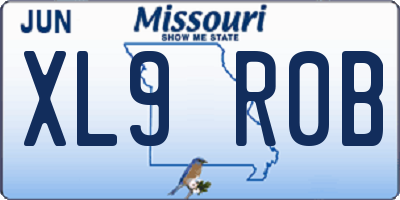 MO license plate XL9R0B
