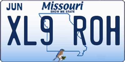 MO license plate XL9R0H