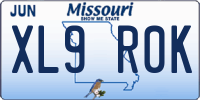 MO license plate XL9R0K