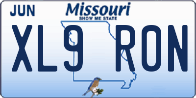MO license plate XL9R0N