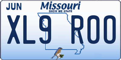 MO license plate XL9R0O