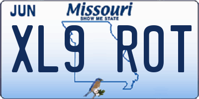 MO license plate XL9R0T