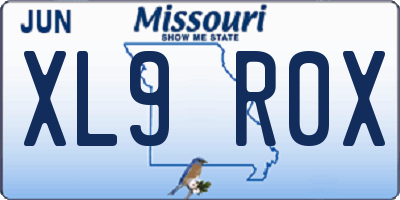 MO license plate XL9R0X