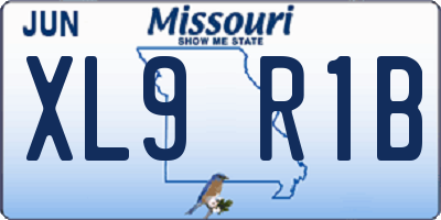 MO license plate XL9R1B