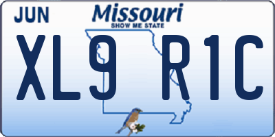 MO license plate XL9R1C