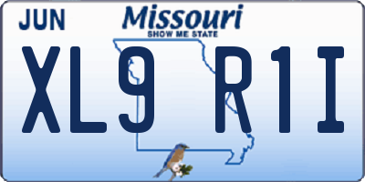 MO license plate XL9R1I