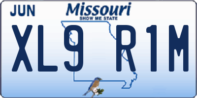 MO license plate XL9R1M