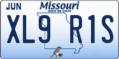 MO license plate XL9R1S