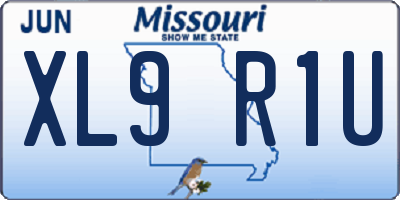 MO license plate XL9R1U