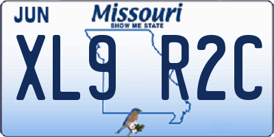 MO license plate XL9R2C