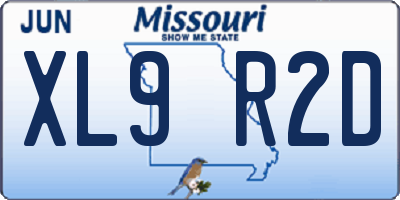 MO license plate XL9R2D
