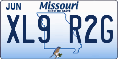 MO license plate XL9R2G