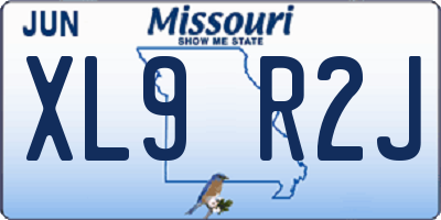 MO license plate XL9R2J