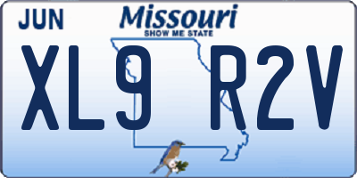 MO license plate XL9R2V