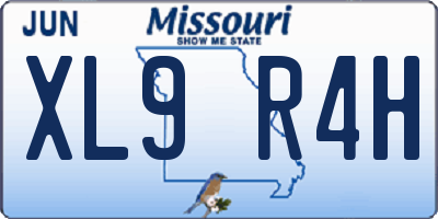 MO license plate XL9R4H
