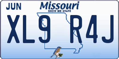 MO license plate XL9R4J