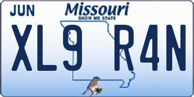 MO license plate XL9R4N