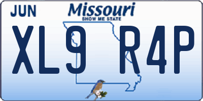 MO license plate XL9R4P