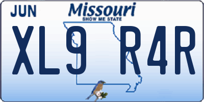 MO license plate XL9R4R