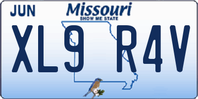 MO license plate XL9R4V