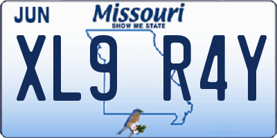 MO license plate XL9R4Y