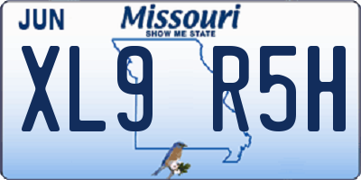 MO license plate XL9R5H