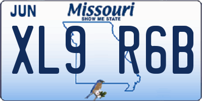 MO license plate XL9R6B