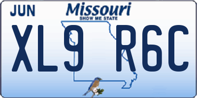 MO license plate XL9R6C