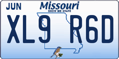 MO license plate XL9R6D